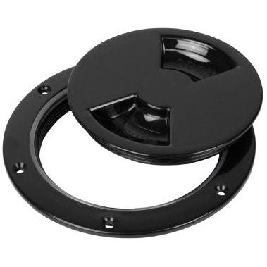 Deck Plate 4 Inch Screw Out Black Abs