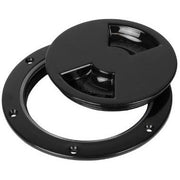 Deck Plate 6" Screw Out Black Abs