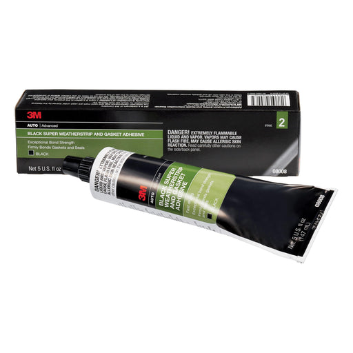 3M™ Black Super Weatherstrip and Gasket Adhesive, 08008, black, 5 fl oz 147.87 ml