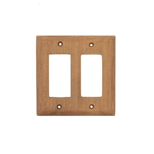 Teak Double Rocker Switch