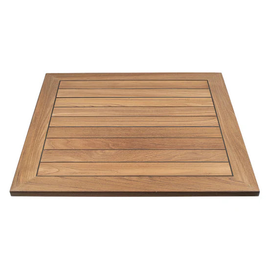 Teak Square Table Top w/Leg & Base Oiled