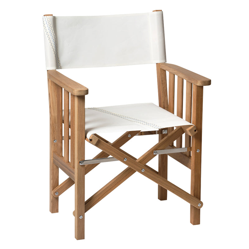Teak Director's Chair II w/ Cushion Sail Cloth