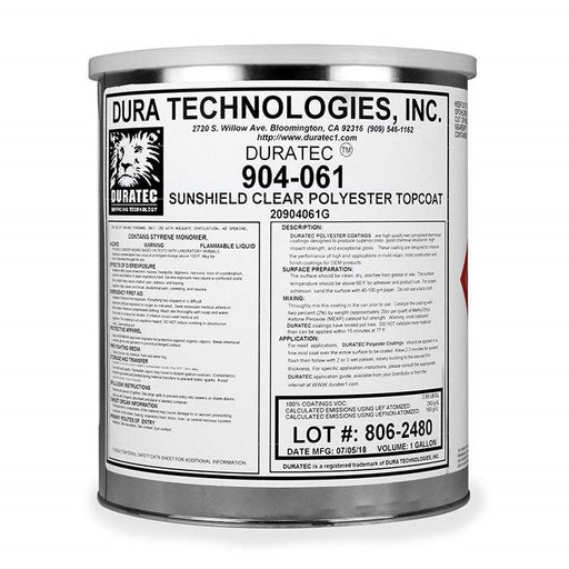 Hawkeye Industries Dura Technologies Sunshield Clear Polyester Topcoat