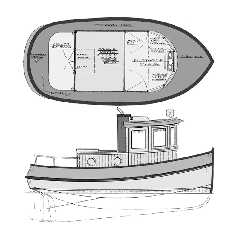 Glen-L Sweet 16 Plywood Minitug Plans & Patt