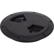 Deck Plate 6" Quarter Turn Smooth Black Abs W/Collar
