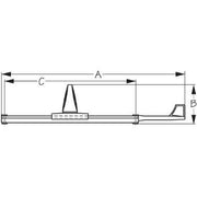 Foot Brace - Black Std Rod Low Profile Pair