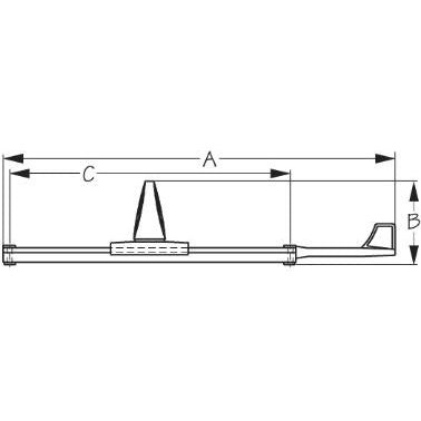 Foot Brace - Black Std Rod Low Profile Pair