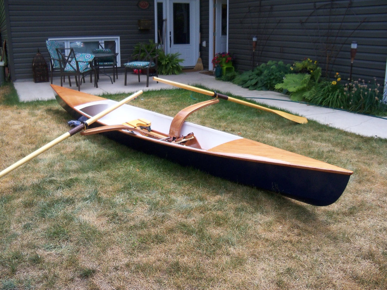 Canoe with paddles