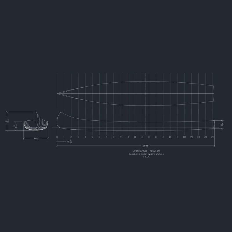 Square Stern North Canoe - Digital Download