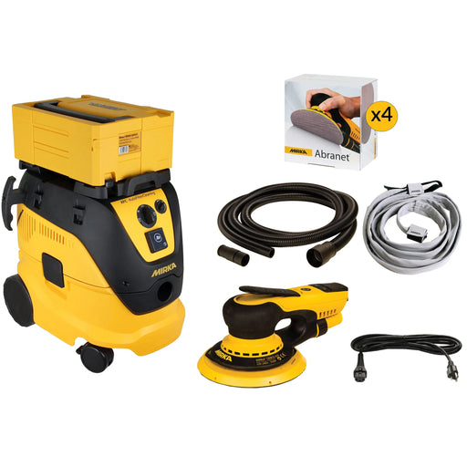 MIRKA® DEROS 6"/2.5mm Electric Sander & AFC Dust Extractor Kit