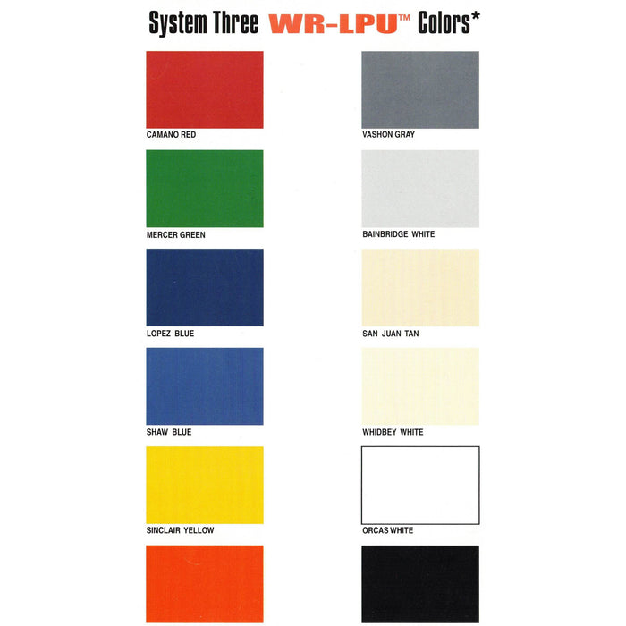 System Three WR-LPU Color Swatches