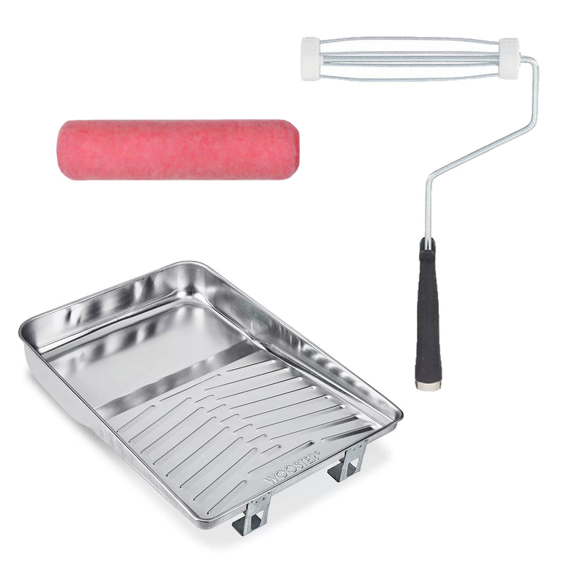 7 Inch Roller Handle and Tray Epoxy Paint Kit