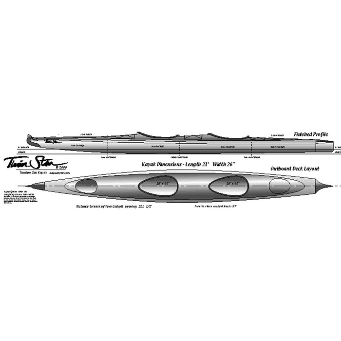 Twin Star Tandem Cedar Strip Kayak Kit