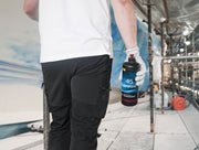 Mirka Polarshine 45 Polishing Compound in a boat shop