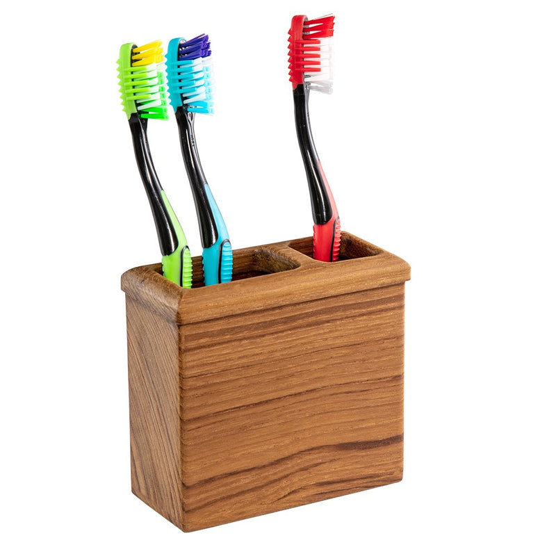 Teak Toothbrush Holder Square-Oiled