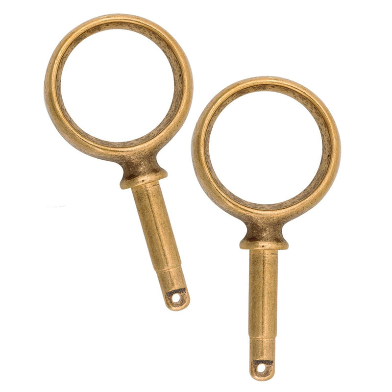 Bronze Round Oarlocks 3/16 Pair Noah's Marine