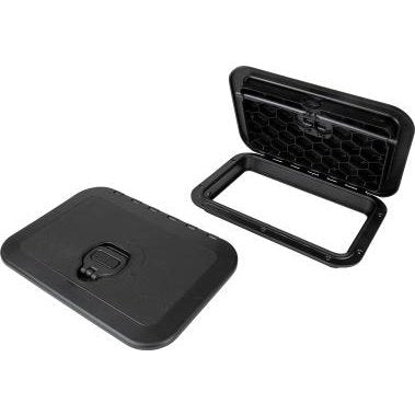 Nylon/Pp Rect Deck Hatch Black 10"X14" Triple Latch