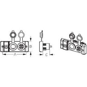 USB and 12V Power Socket Panel W/Switched Circuit Breaker