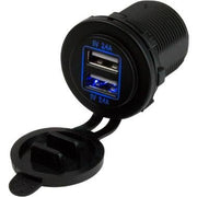 Round Dual Usb Power Socket