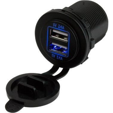 Round Dual Usb Power Socket