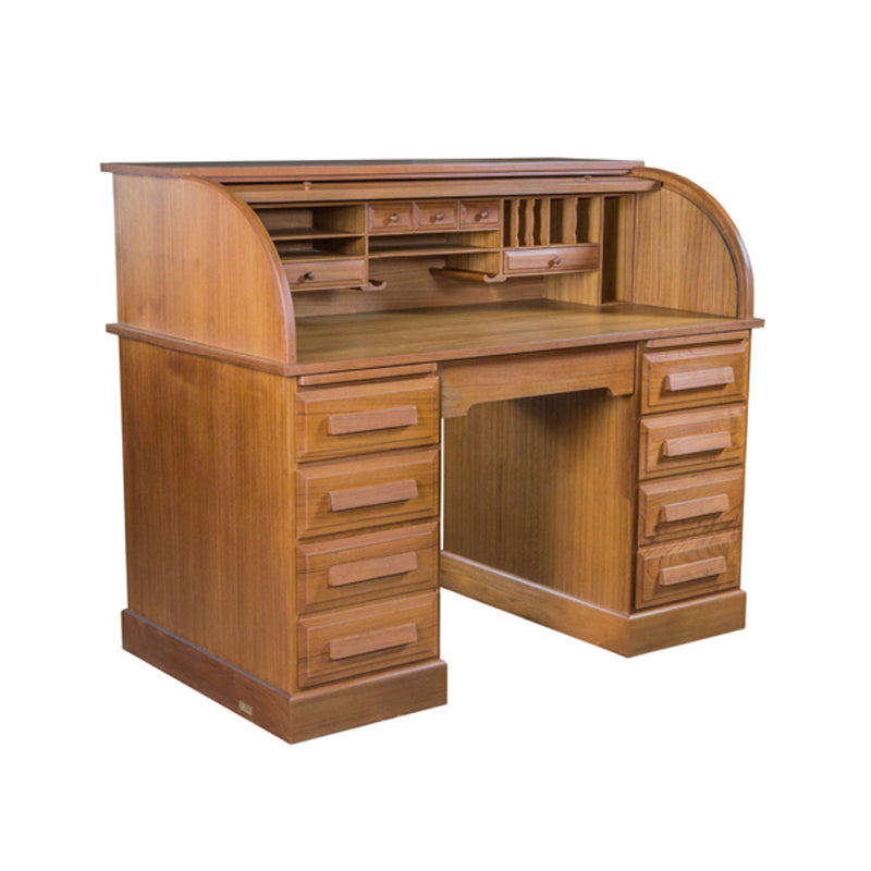 Teak Roll Top Desk Oiled