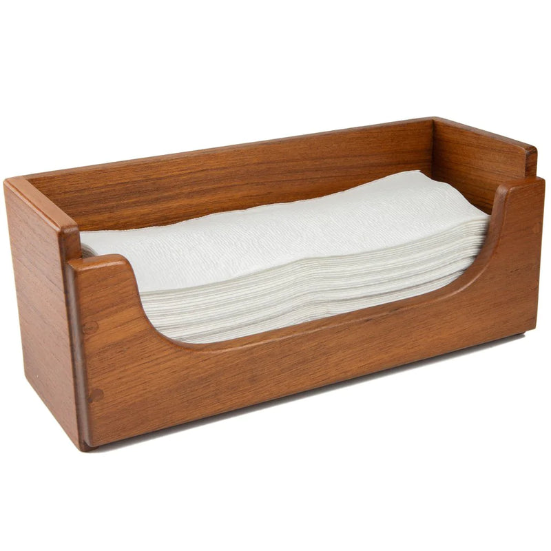 Teak Paper Guest Hand Towel Holder
