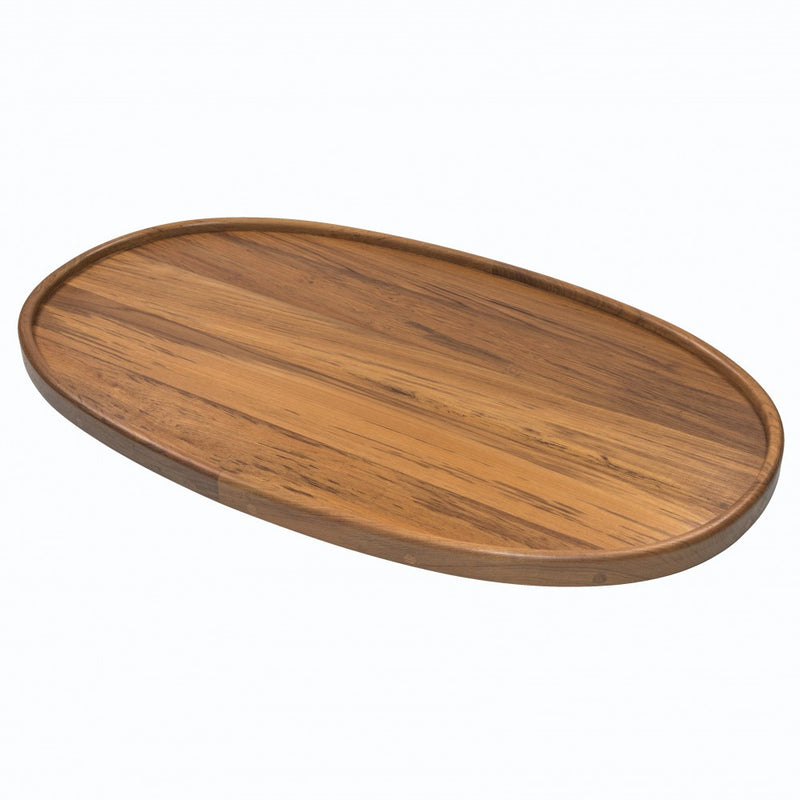 18" X 30" X 1-1/8" Teak Oval Table Top