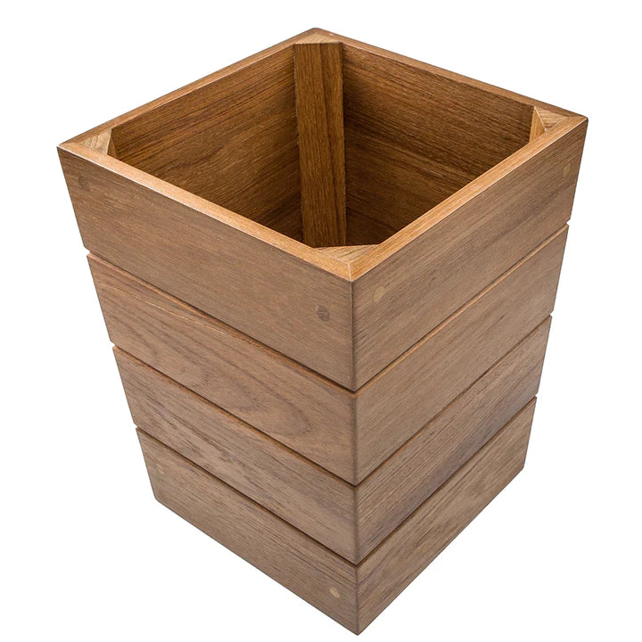 Teak Small Waste Basket