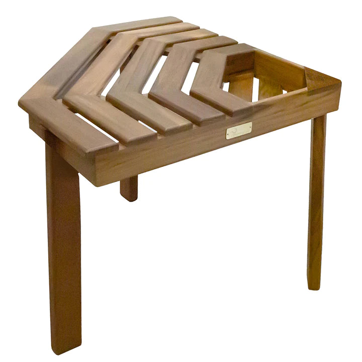 Teak Shower/Corner Stool