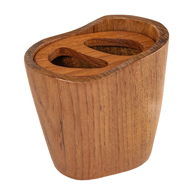Teak Toothbrush Holder Oval-Oiled