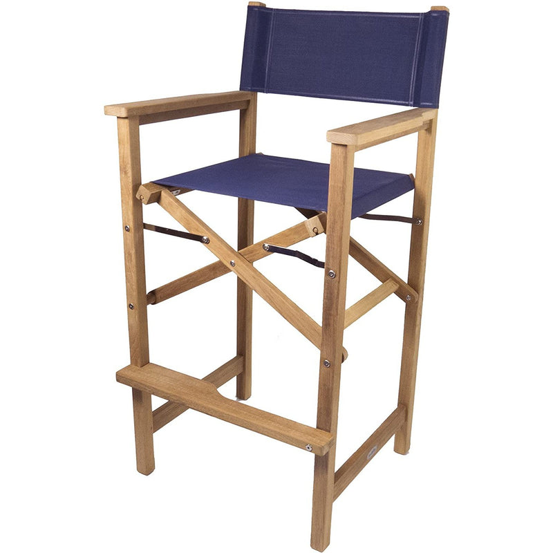 Captain's Chair With Blue Cover