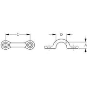 Pad Eye 3/8" Chrome Plated Die Cast Zinc 10 Each