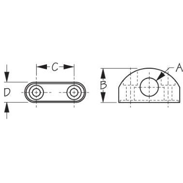 Fairlead 1/2" Black Injection Molded Nylon 10 Each