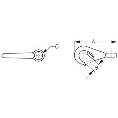 Fast Eye Snap Size-0 Sand Cast Brass 10 Each