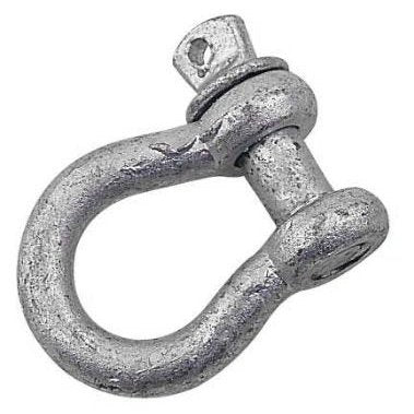 Galvanized Anchor Shackle-1/4 Inch Non Rated 10 Each