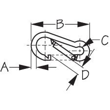 Snap Hook With Eye 2-3/8" Aisi 316 Stainless
