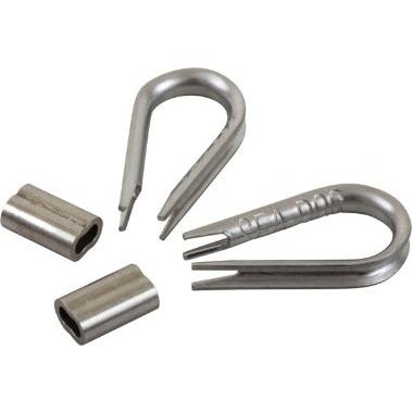 Stainless Thimble-1/16 Inch Pair