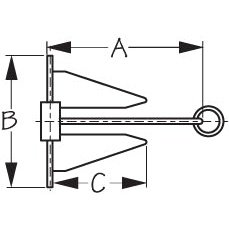 Galvanized Economy Slip Ring Anchor - #4