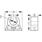 Pole Storage Clip 1-1/4" Molded Rubber Pair