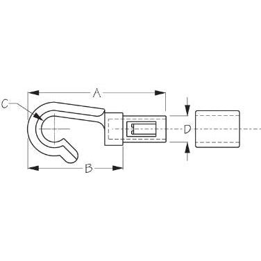 Open Bungee Hook W/ Sleeve Pair
