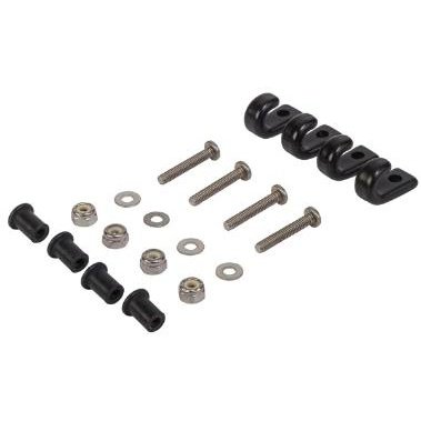 Lashing Hook 1 Hole Set Of 4 Black Nylon Kit