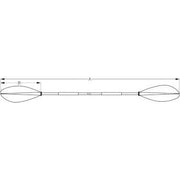 Kayak Paddle 230cm Nylon Blade Aluminum Shaft
