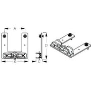 Paddle Clip Extension For Mounting K737361 To Track 10 Each