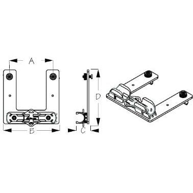 Paddle Clip Extension For Mounting K737361 To Track 10 Each