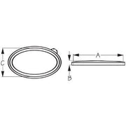 Hatch Ring - Fits Perf & Rec Narrow Oval - Black Abs