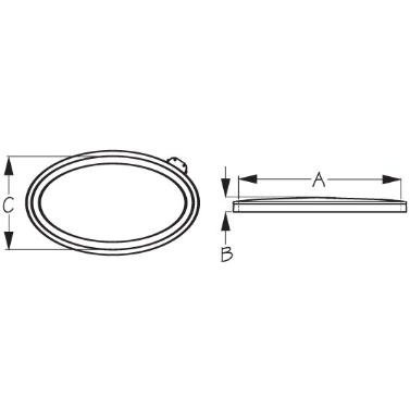 Hatch Ring - Fits Perf & Rec Narrow Oval - Black Abs