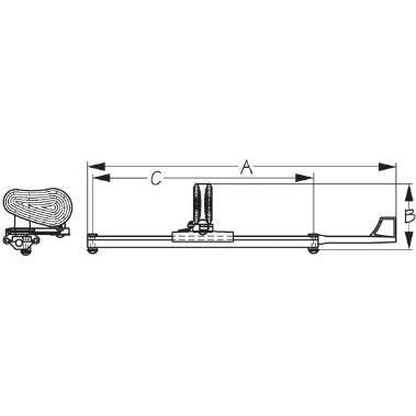 Foot Brace - Black Std Rod Rudder Control Pair
