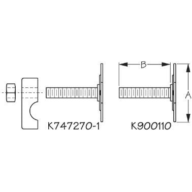 Foot Brace Stud Mount Kit