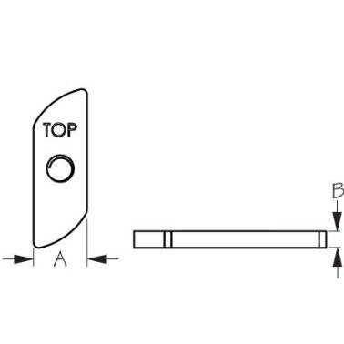 #8-32 Tapped Track Slide Plate Noah's Marine