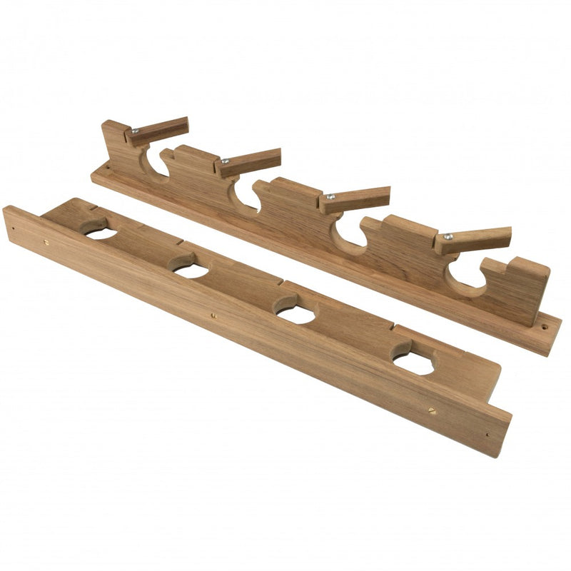 Lock In 4 Rod Storage Rack Teak